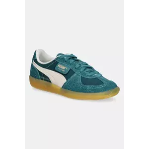 Puma sneakers din piele intoarsă Palermo Vintage culoarea verde, 396841 imagine