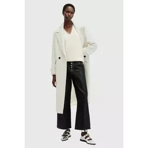 AllSaints palton din lana MABEL COAT culoarea alb, de tranzitie, cu doua randuri de nasturi, W006OZ imagine