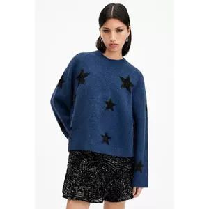 AllSaints pulover de lana STARLET femei, culoarea albastru marin, W136KB imagine