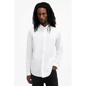AllSaints camasa din bumbac ECHO barbati, culoarea alb, cu guler clasic, slim, M089SB imagine
