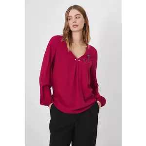 Medicine bluza femei, culoarea roz, neted imagine