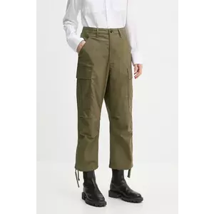 G-Star pantaloni femei, culoarea verde, lat, high waist, D25251-D387 imagine