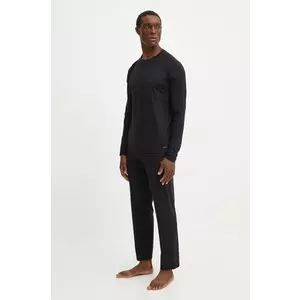 BOSS pijama barbati, culoarea negru, neted, 50527304 imagine