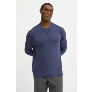United Colors of Benetton bluza pijama barbati, culoarea albastru marin, neted, 3Q414M01T imagine