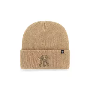 47 brand caciula MLB New York Yankees culoarea bej, B-HYMKR17ACE-KHL imagine