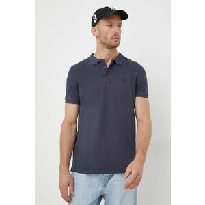 Joop! polo de bumbac culoarea albastru marin, neted imagine