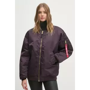 Alpha Industries geacă bomber MA-1 CORE WMN femei, culoarea violet, de iarna, oversize imagine