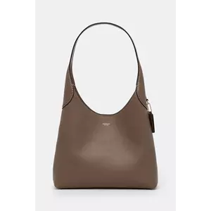 Coach poseta de piele culoarea maro, CU068 imagine