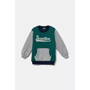 United Colors of Benetton bluza copii culoarea verde, cu imprimeu, 3EB5G10G0 imagine