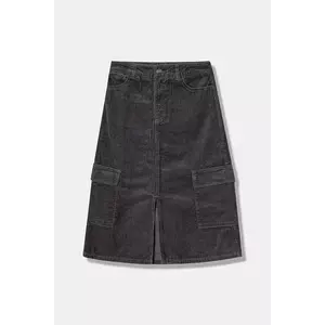 United Colors of Benetton fustă din catifea pentru copii culoarea gri, maxi, drept, 4JIUC001Z imagine