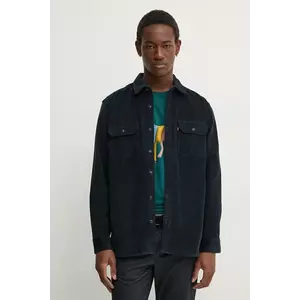 Levi's camasa din bumbac barbati, culoarea albastru marin, cu guler clasic, relaxed imagine