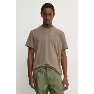G-Star tricou din bumbac bărbați, culoarea maro, uni, D24449-336 imagine
