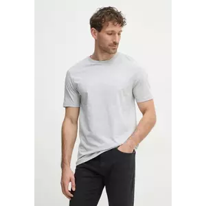 BOSS tricou din bumbac barbati, culoarea gri, neted, 50468347 imagine