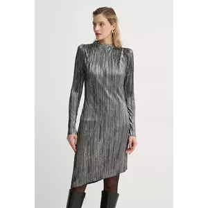 Bruuns Bazaar rochie culoarea argintiu, midi, dreaptă imagine