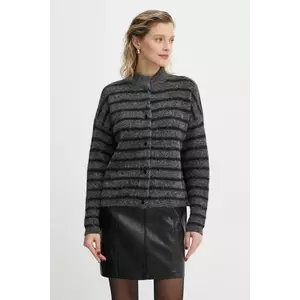 Gestuz cardigan din lana culoarea gri imagine