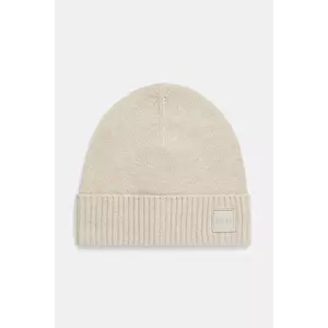 Boss Orange caciula de lana culoarea bej, de lana, din tesatura neteda, 50522447 imagine