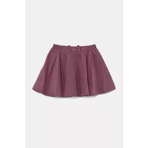 United Colors of Benetton fustă din catifea pentru copii culoarea violet, mini, evazati, 4O5GG000Y imagine