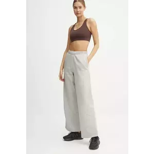 adidas Originals pantaloni de trening Femme Galore Wideleg Fleece Pants culoarea gri, melanj, JN3028 imagine
