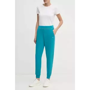 United Colors of Benetton pantaloni de trening culoarea turcoaz, neted, 3JLC3F03T imagine