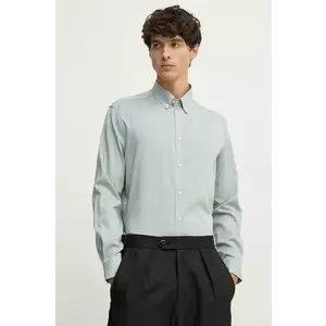 Sisley camasa barbati, culoarea turcoaz, cu guler button-down, regular, 5SEQSQ049 imagine