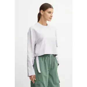 adidas Performance hanorac yoga culoarea violet, neted, IX0474 imagine