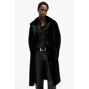 AllSaints palton cu doua fete SERRA femei, culoarea negru, de iarna, W119LB imagine