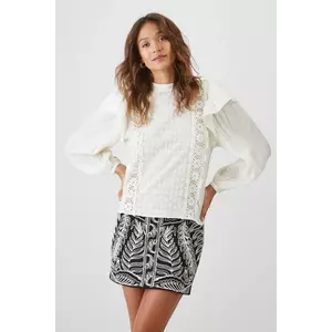 Medicine bluza femei, culoarea bej, cu imprimeu imagine