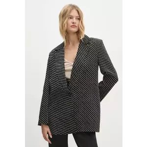 Answear Lab sacou culoarea negru, un singur rand de nasturi, modelator imagine