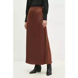 Answear Lab fustă culoarea maro, maxi, evazati imagine