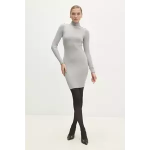 Answear Lab rochie culoarea gri, mini, mulată imagine