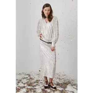 Medicine fusta culoarea bej, midi, drept imagine