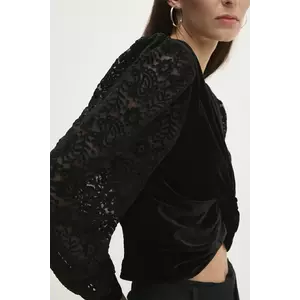 Answear Lab bluza femei, culoarea negru, neted imagine