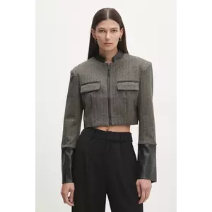 Answear Lab sacou culoarea maro, un singur rand de nasturi, modelator imagine