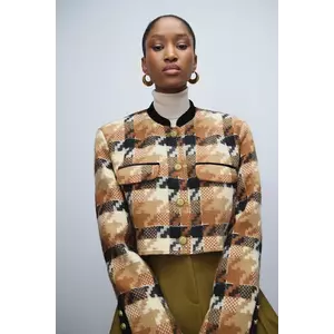 Answear Lab sacou din lana culoarea negru, un singur rand de nasturi, modelator imagine