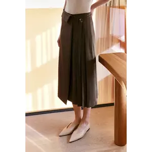 Answear Lab fustă culoarea maro, midi, evazati imagine