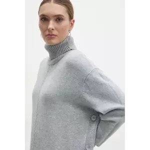 Answear Lab pulover femei, culoarea gri, cu guler imagine