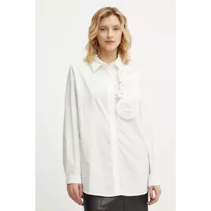 Answear Lab cămașă din bumbac femei, culoarea alb, cu guler clasic, regular imagine