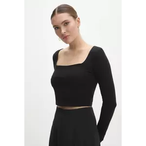 Answear Lab longsleeve femei, culoarea negru imagine