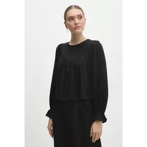 Answear Lab bluza femei, culoarea negru, neted imagine