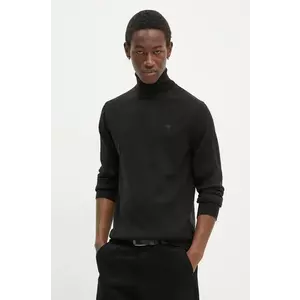 G-Star pulover de lână bărbați, culoarea negru, light, cu guler, D25177-D847 imagine