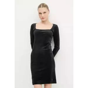 G-Star rochie de catifea culoarea negru, mini, mulată, D25040-D422 imagine