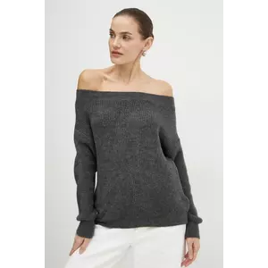 Morgan pulover din amestec de lana MREINE femei, culoarea gri, MREINE imagine