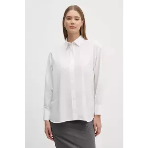 Pepe Jeans camasa din bumbac RITA femei, culoarea alb, cu guler clasic, relaxed, PL304929 imagine