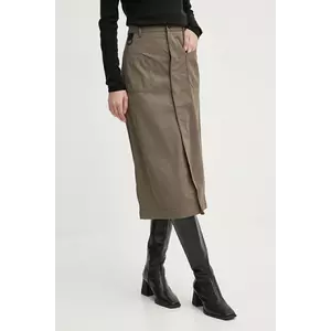 G-Star fustă culoarea maro, midi, drept, D25238-D728 imagine