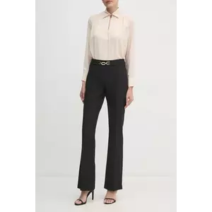 Artigli pantaloni femei, culoarea negru, evazati, high waist, ACPA000038 imagine