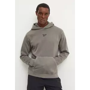 Reebok bluza Identity Washed barbati, culoarea gri, cu glugă, neted, 100205480 imagine