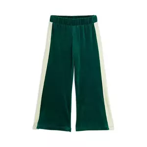 Mini Rodini pantaloni de trening din bumbac pentru copii Sailor culoarea verde, neted, 2513012075 imagine