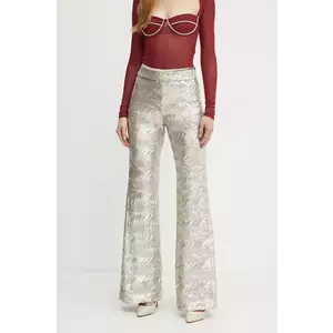 Forte Forte pantaloni femei, culoarea argintiu, evazati, high waist, 13288_my pants imagine