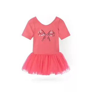 Konges Sløjd rochie fete BALLERINA SEQUIN DRESS culoarea roz, mini, evazată, KS101886 imagine