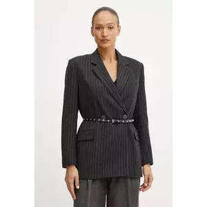 MICHAEL Michael Kors geaca de lana culoarea gri, oversize, modelator, MF4108DF2A imagine